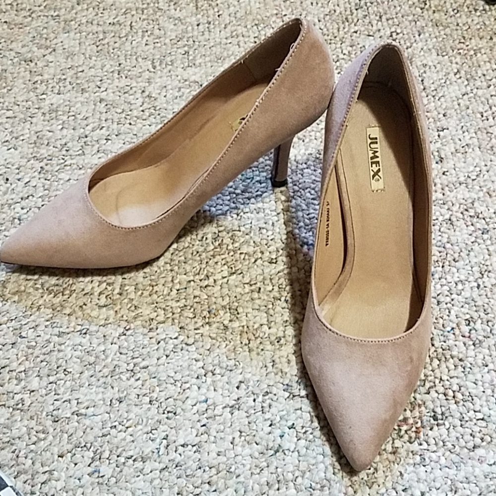 Khaki Cloth Jumex Heels